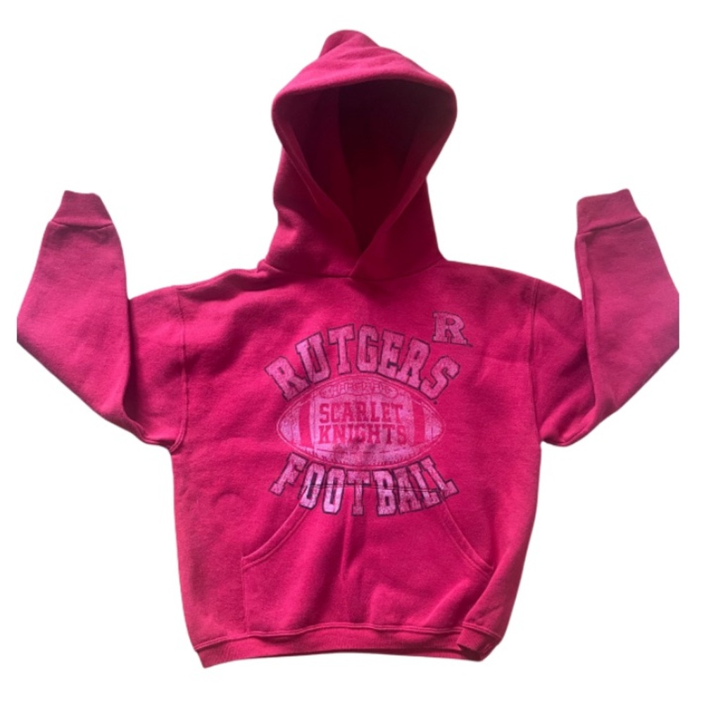 Russell Athletic Rutgers Hoodie with Distressed Lettering